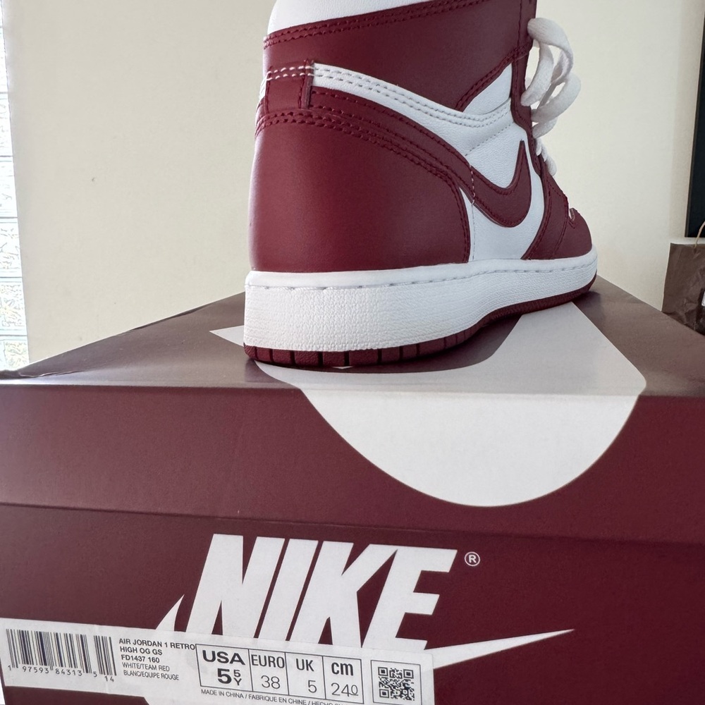 Nike Air Jordan 1 Retro Red and White Sneakers